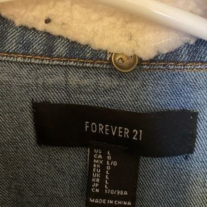 Forever 21 jean fur lined jacket
